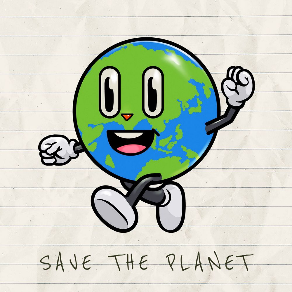 Save the planet Instagram post template, editable text