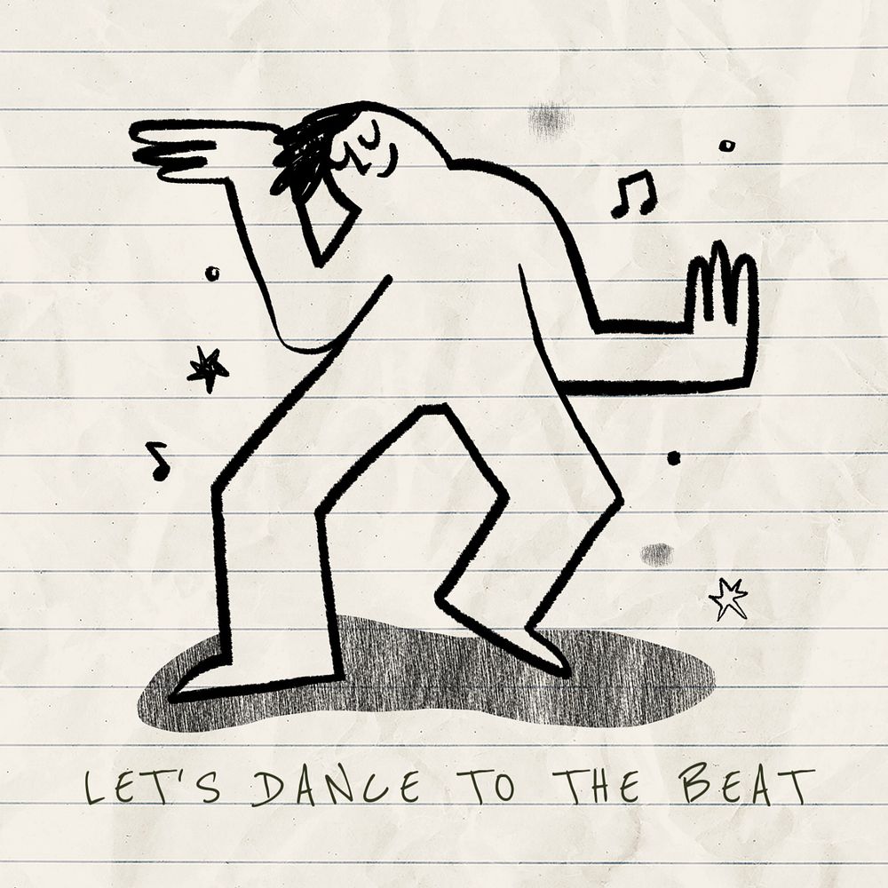 Let's dance Instagram post template, editable text