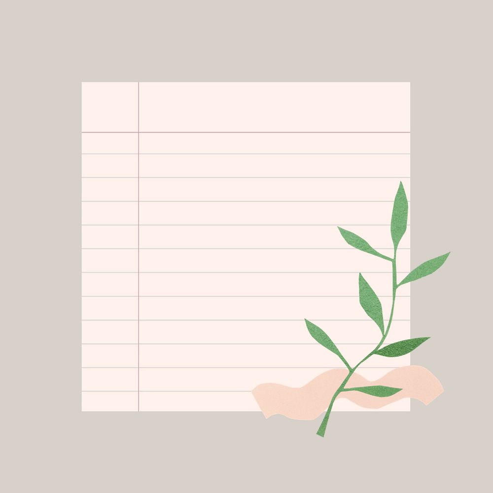 Square elements, simple paper note on grey background