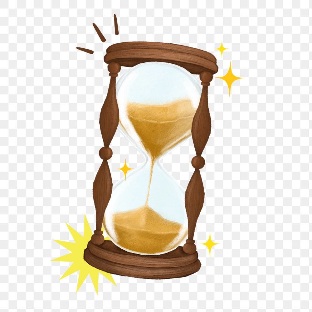 Hourglass, time png illustration, editable design