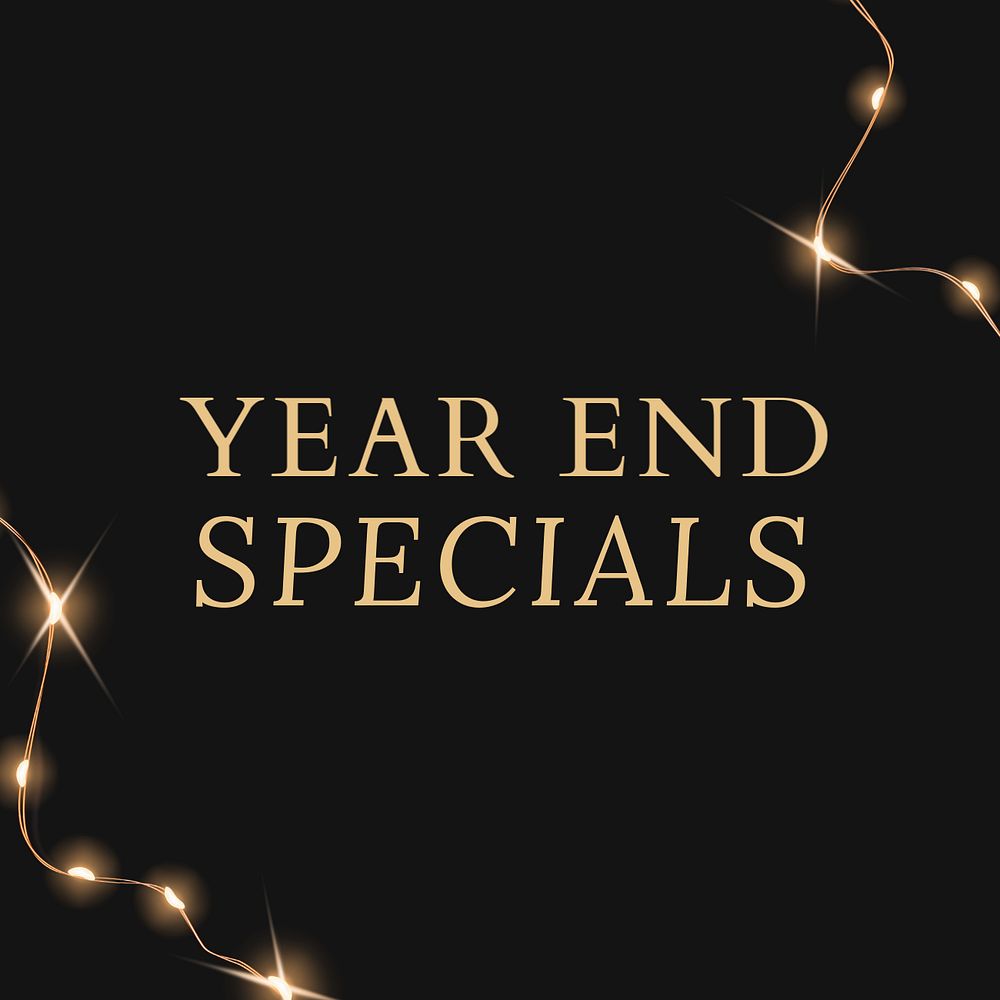 Year end specials Instagram post template, editable text