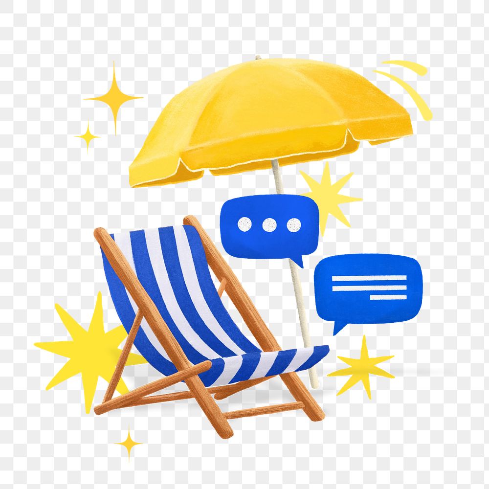 Summer vacation aesthetic png, texting remix, editable design