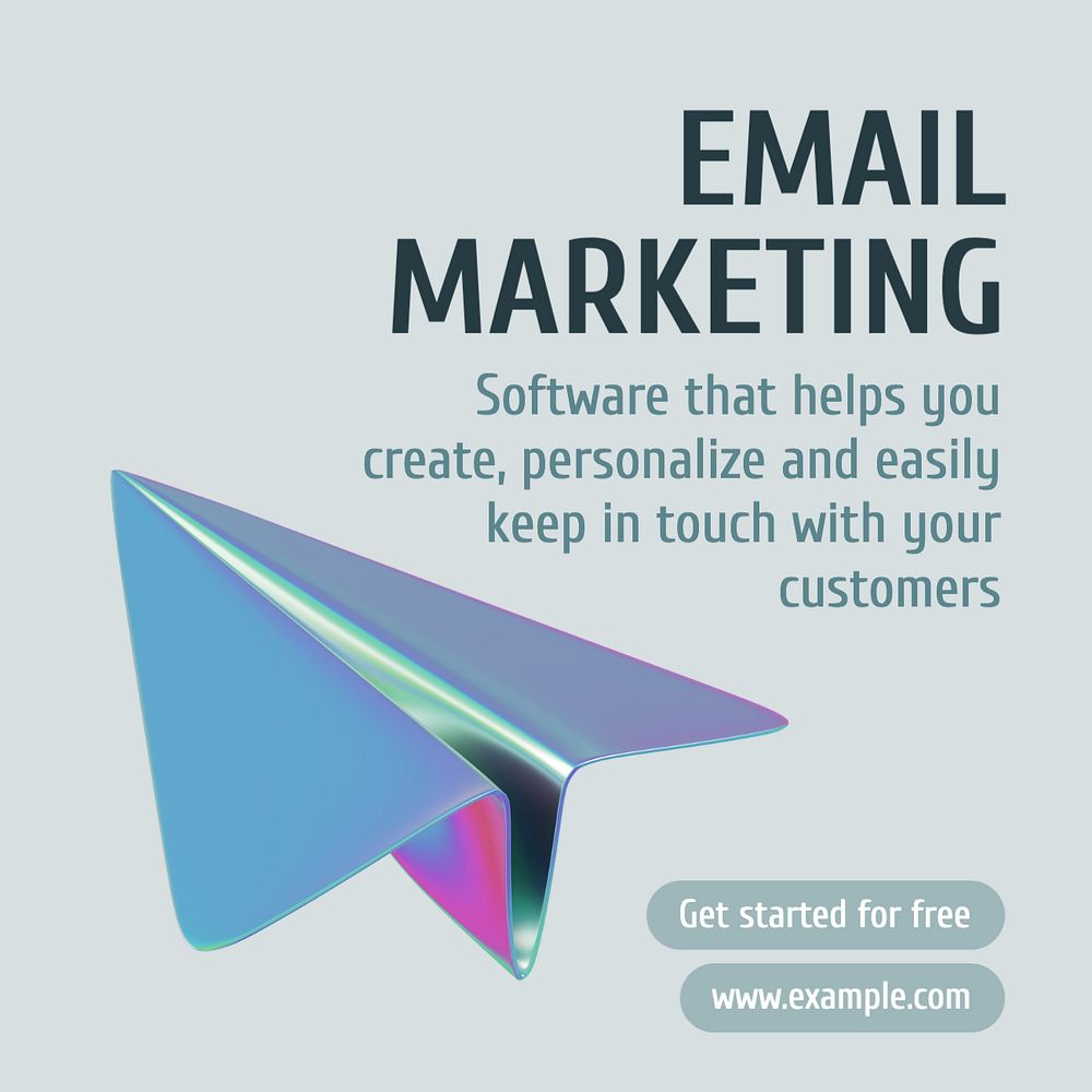 Email marketing software Instagram post template, editable text