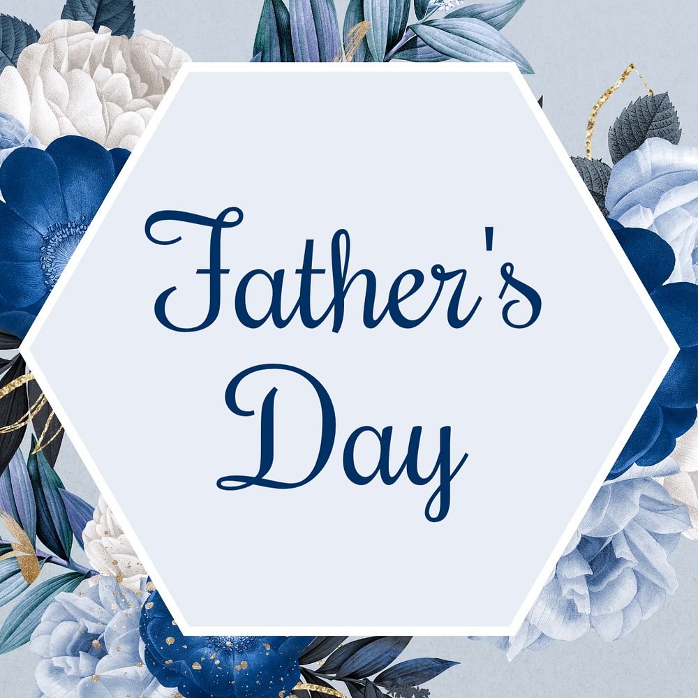 Father's day Instagram post template, editable text