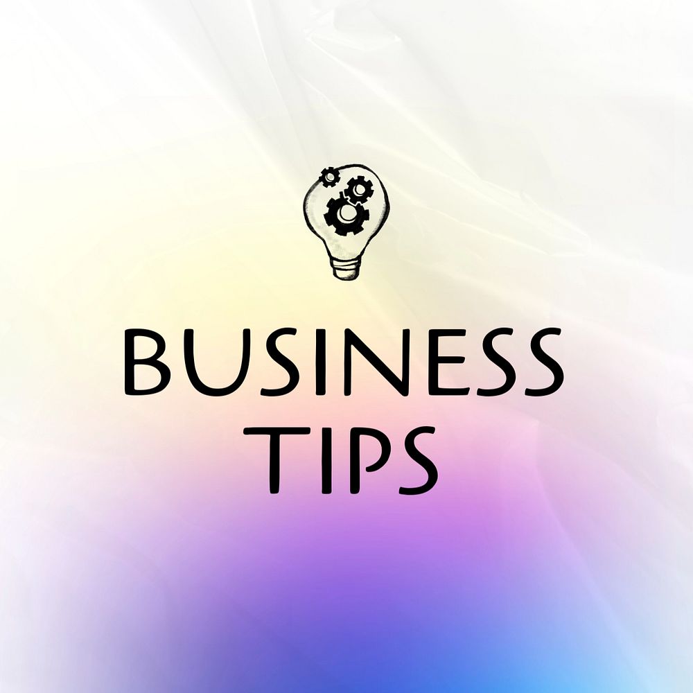 Business tips Instagram post template, editable text