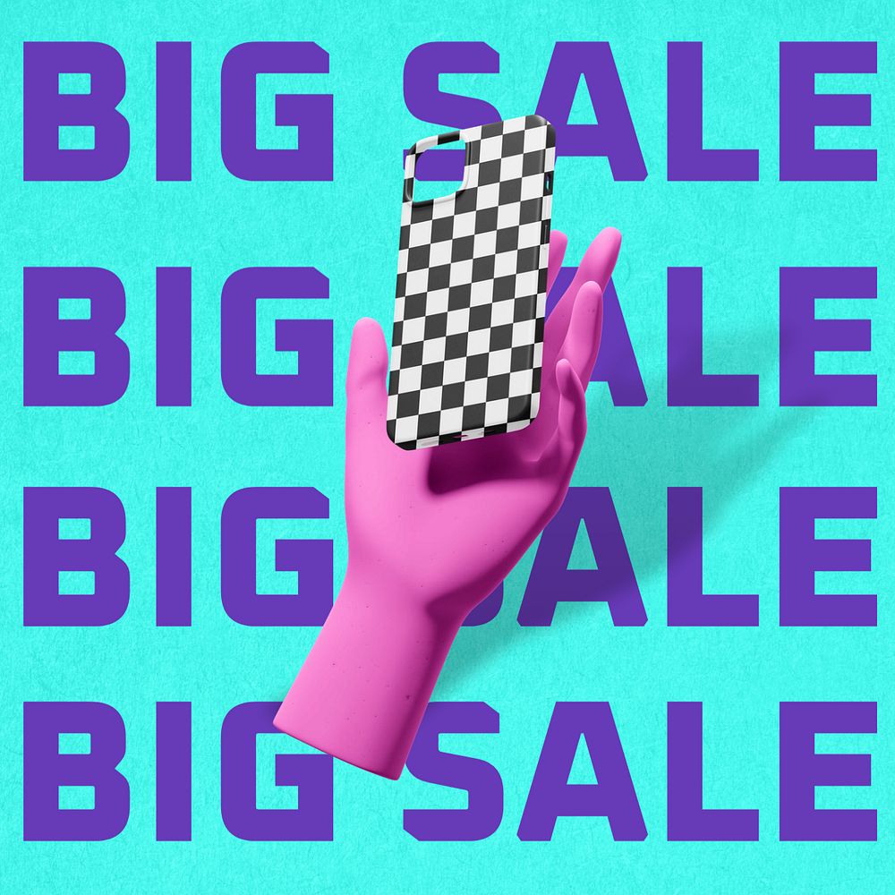 Big sale Instagram post template, editable text