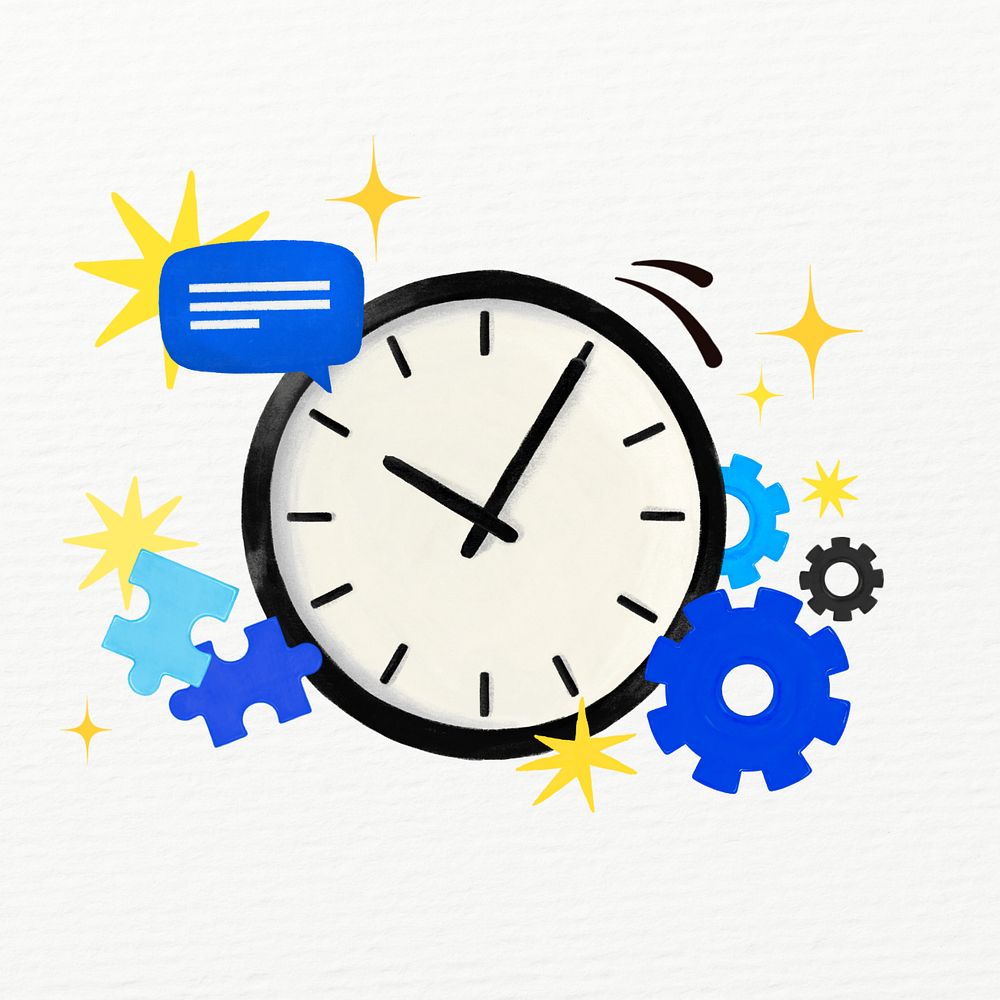 Wall clock, business remix, editable design