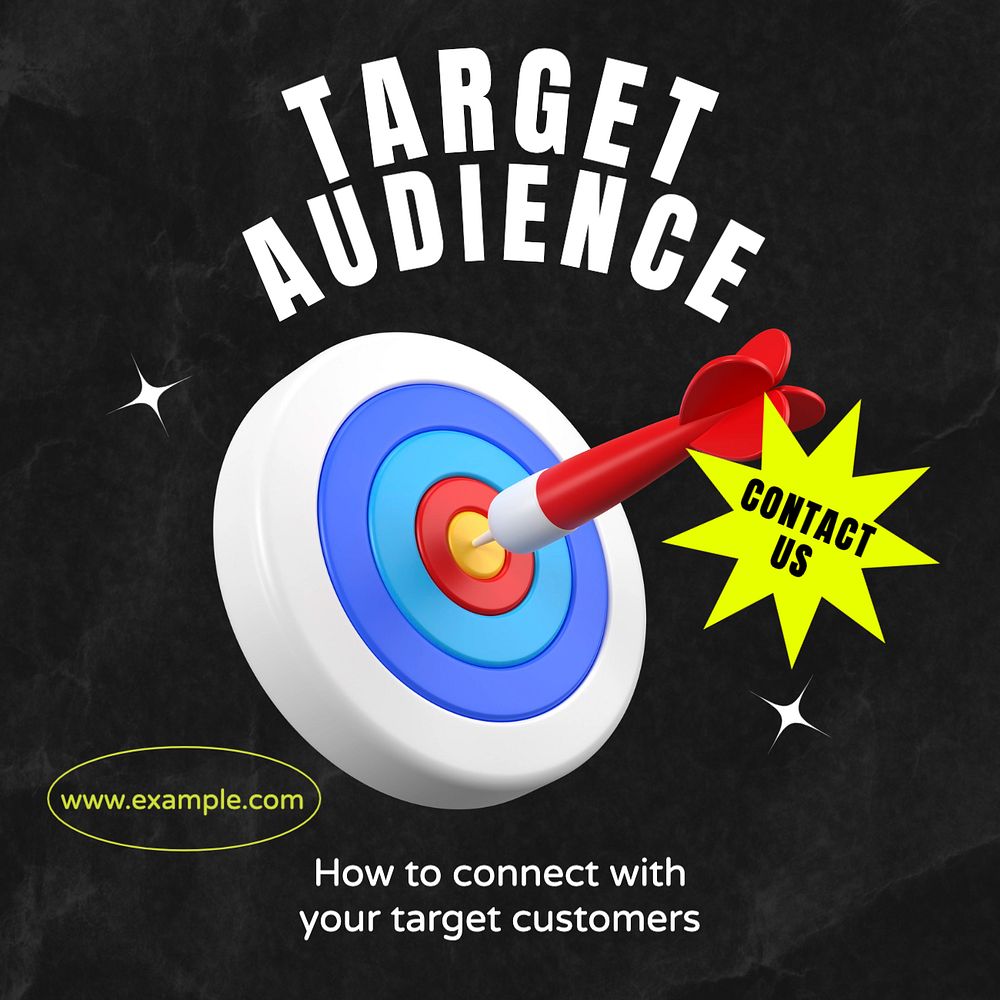 Target audience Instagram post template, editable text