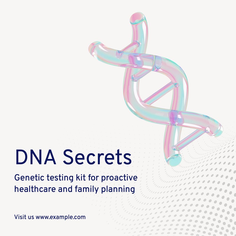 DNA secrets Instagram post template, editable text