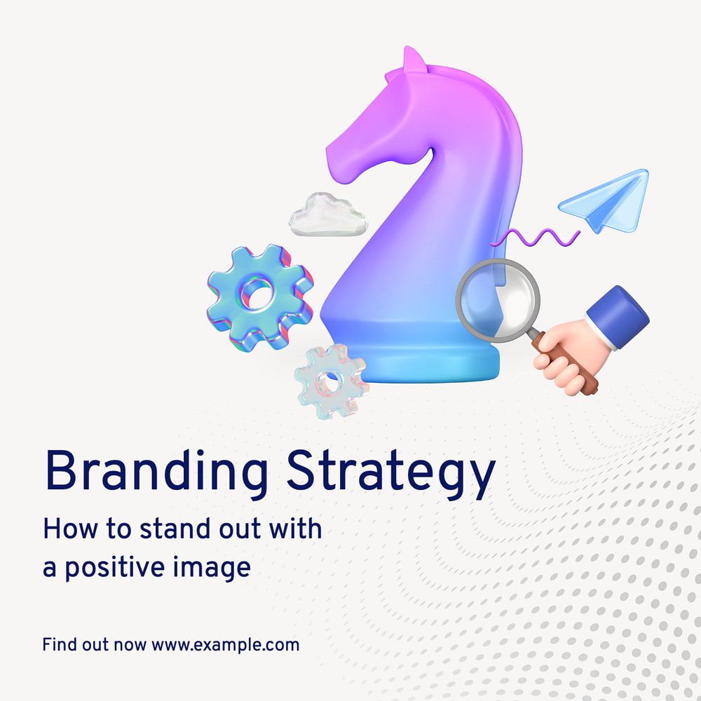 Branding strategy Instagram post template, editable text