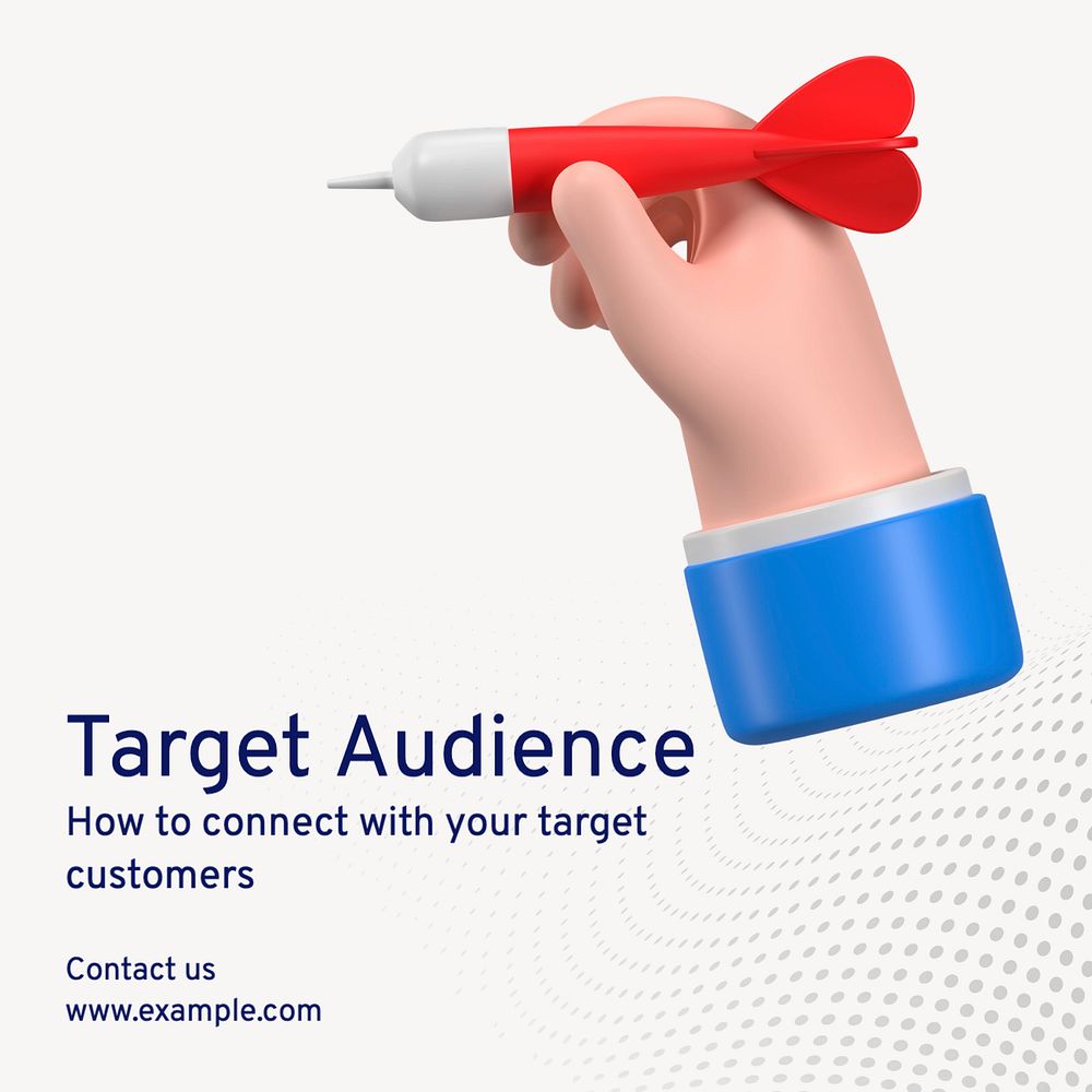 Target audience Instagram post template, editable text