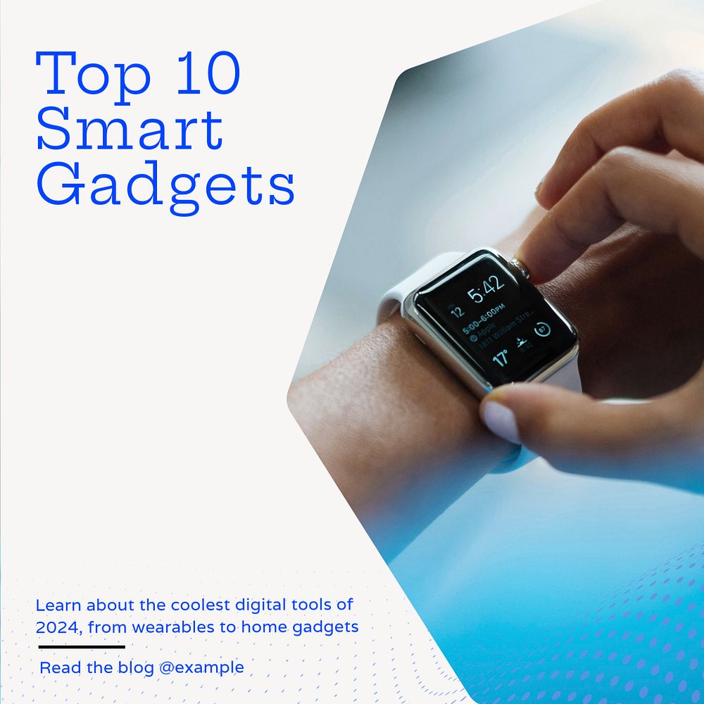 Smart gadgets Instagram post template, editable text