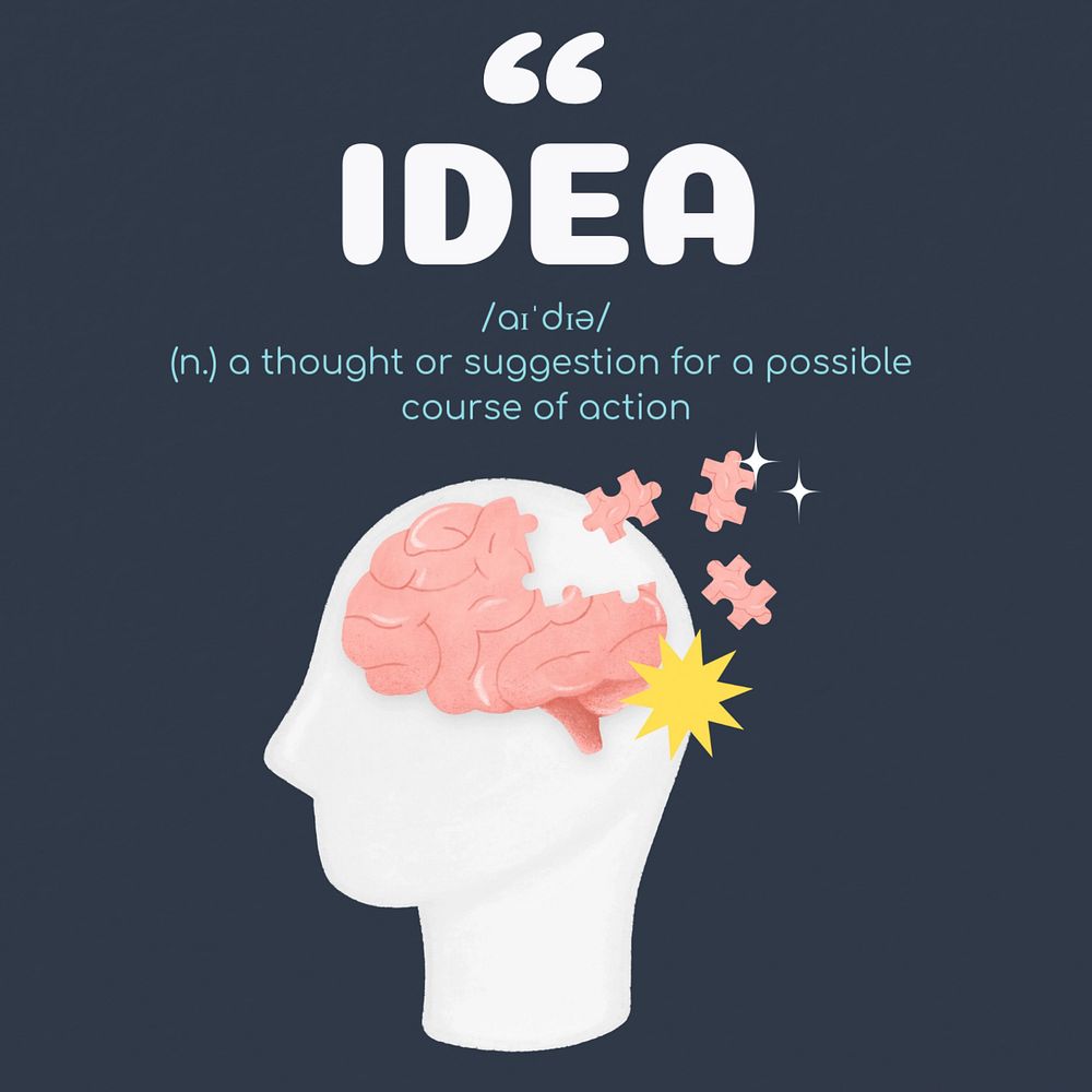 Idea Instagram post template, editable text