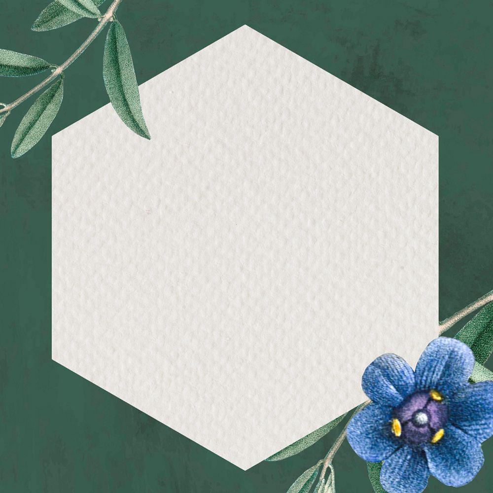 Floral frame background, editable green design