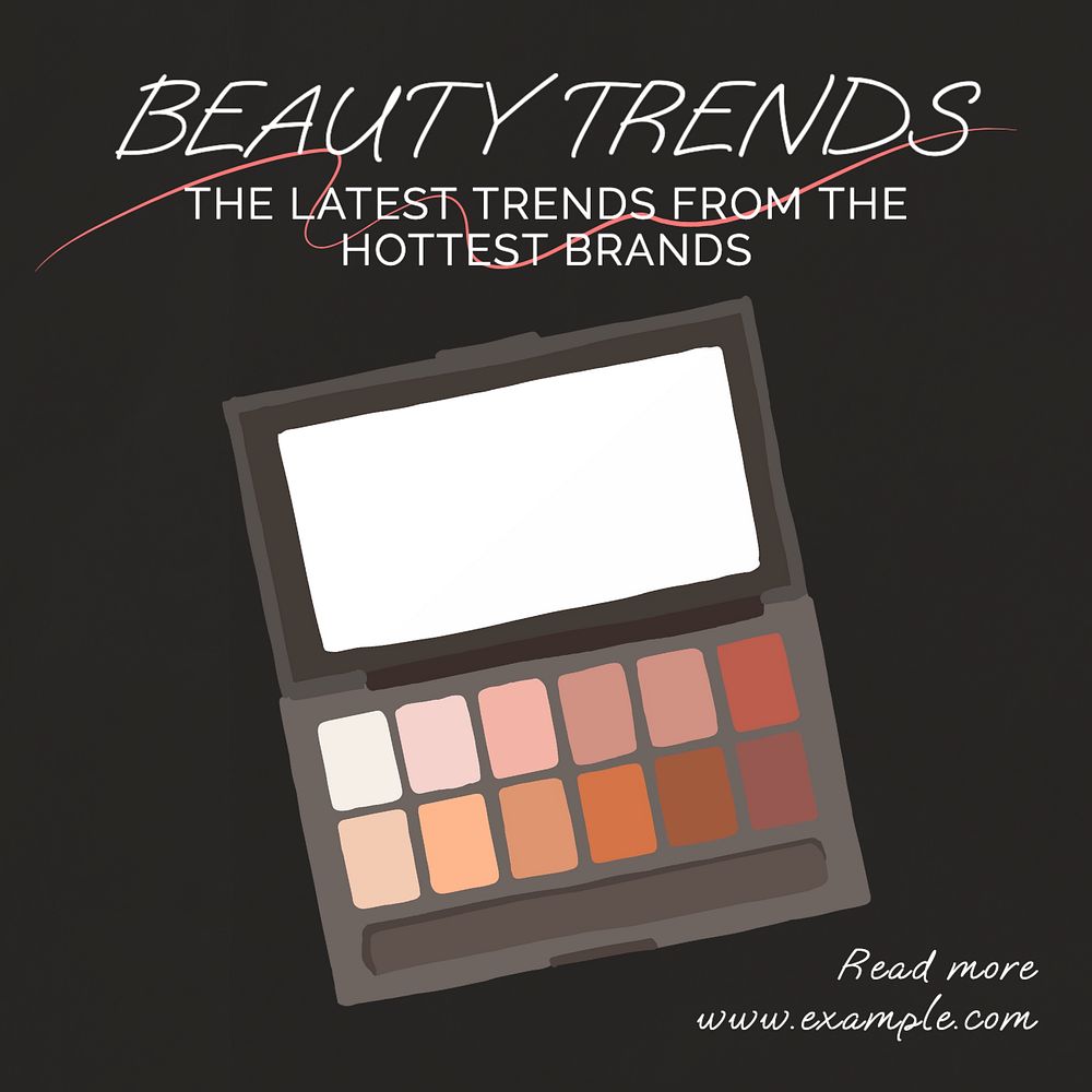 Beauty trends Instagram post template, editable text