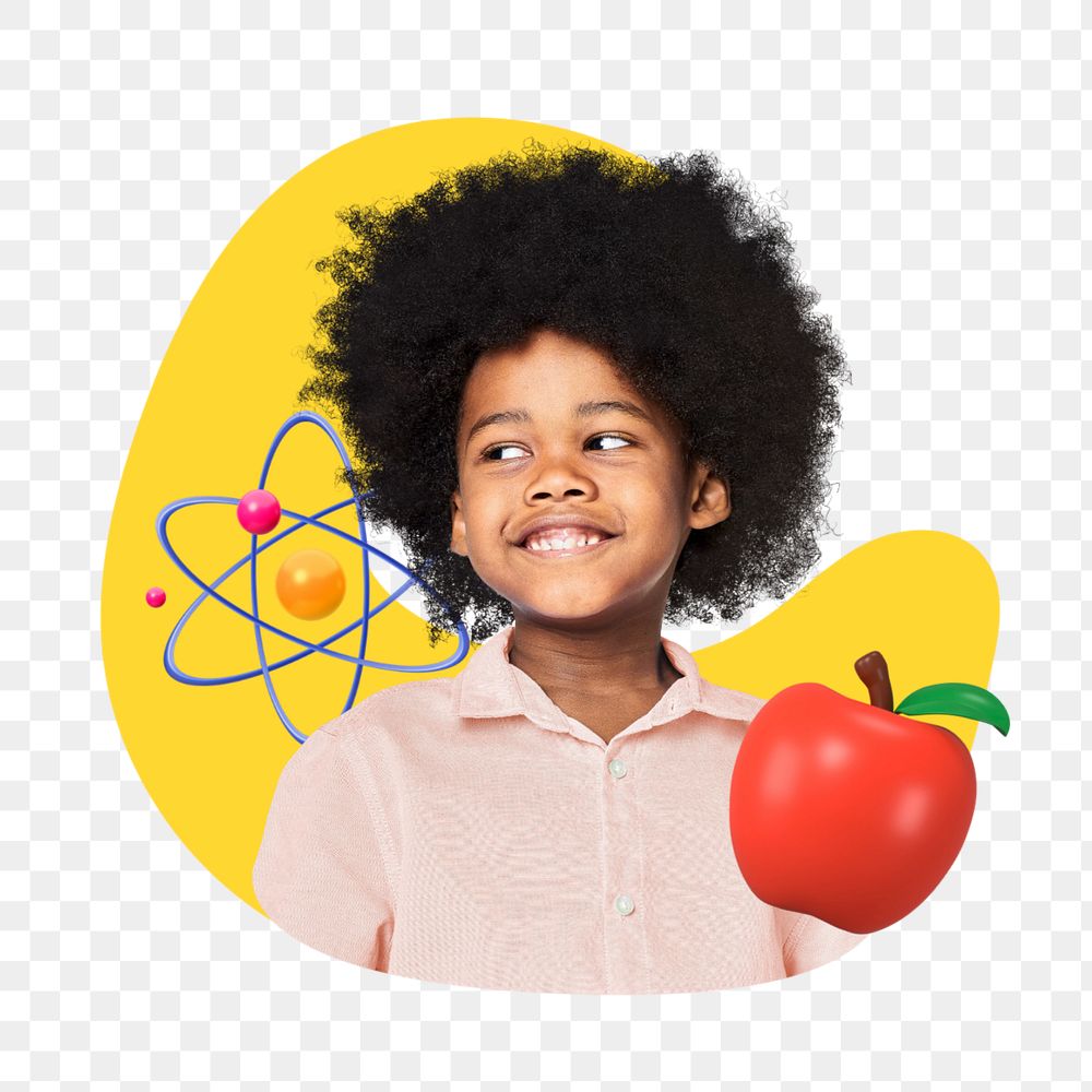 Png boy, school 3D remix, transparent background, editable design