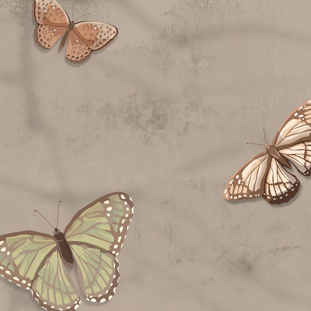 Editable butterfly nature background design