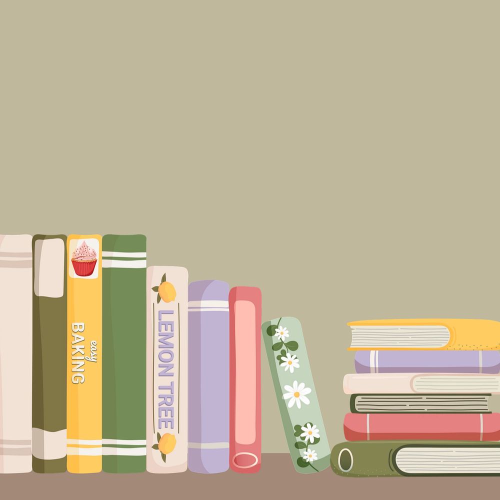 Colorful book border background editable design