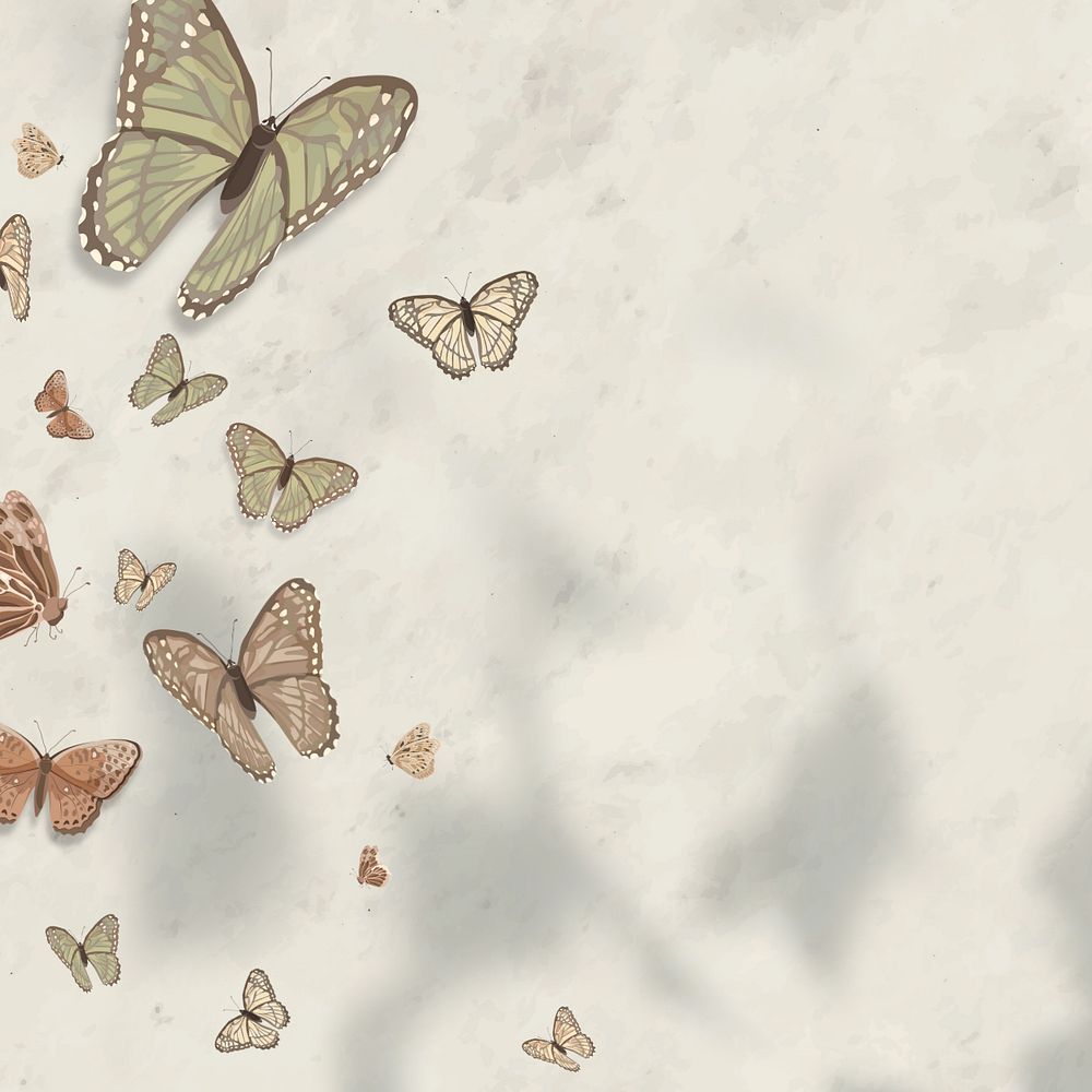 Editable butterfly nature background design