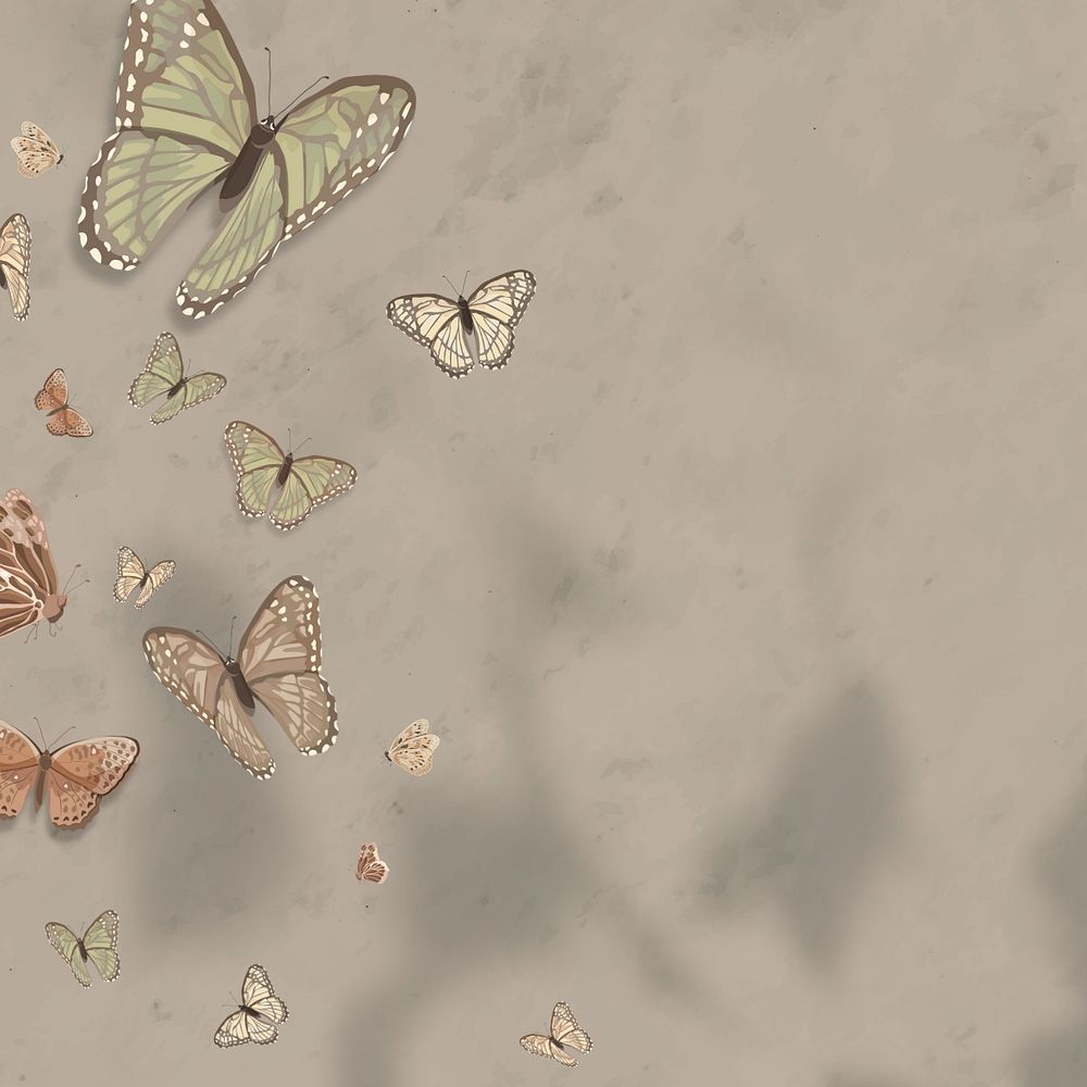 Editable butterfly nature background design