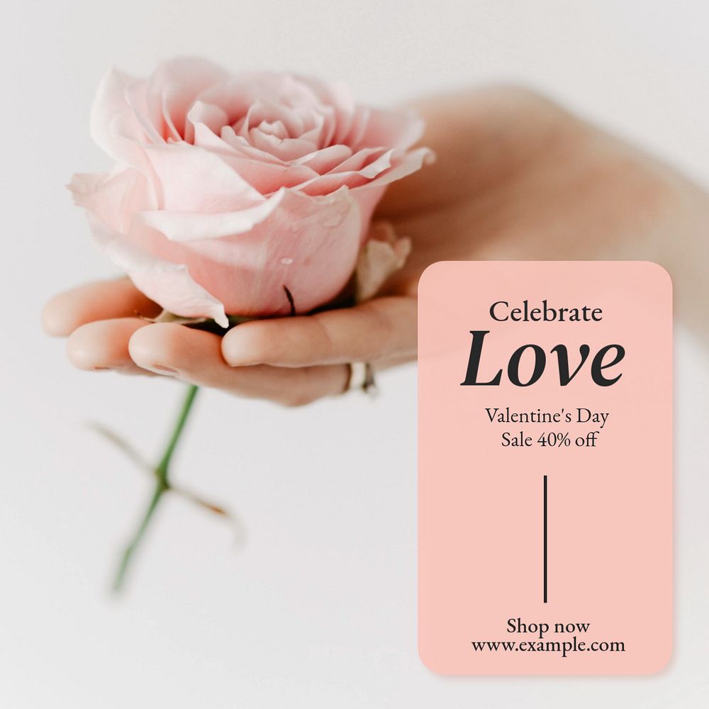 Celebrate love sale Instagram post template, editable text