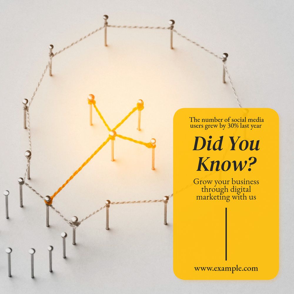 Did you know Instagram post template, editable text