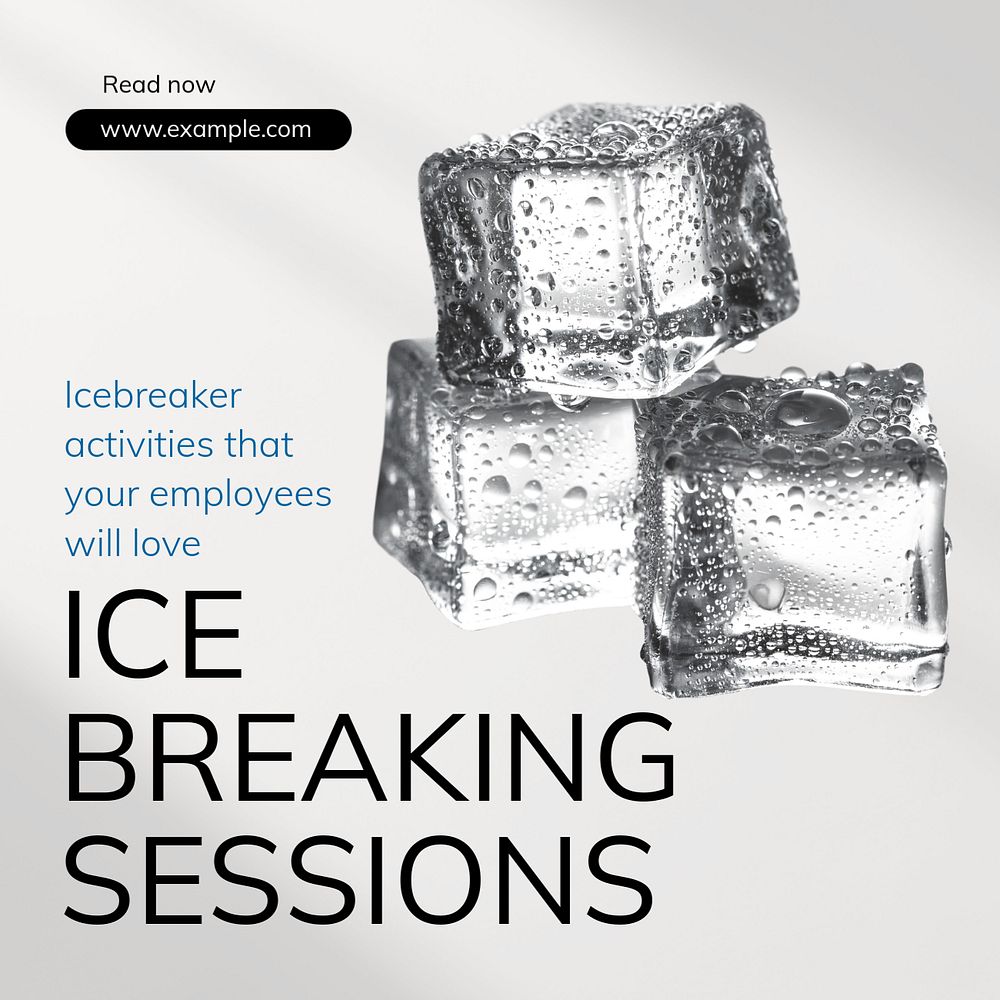 Icebreaker Instagram post template, editable text