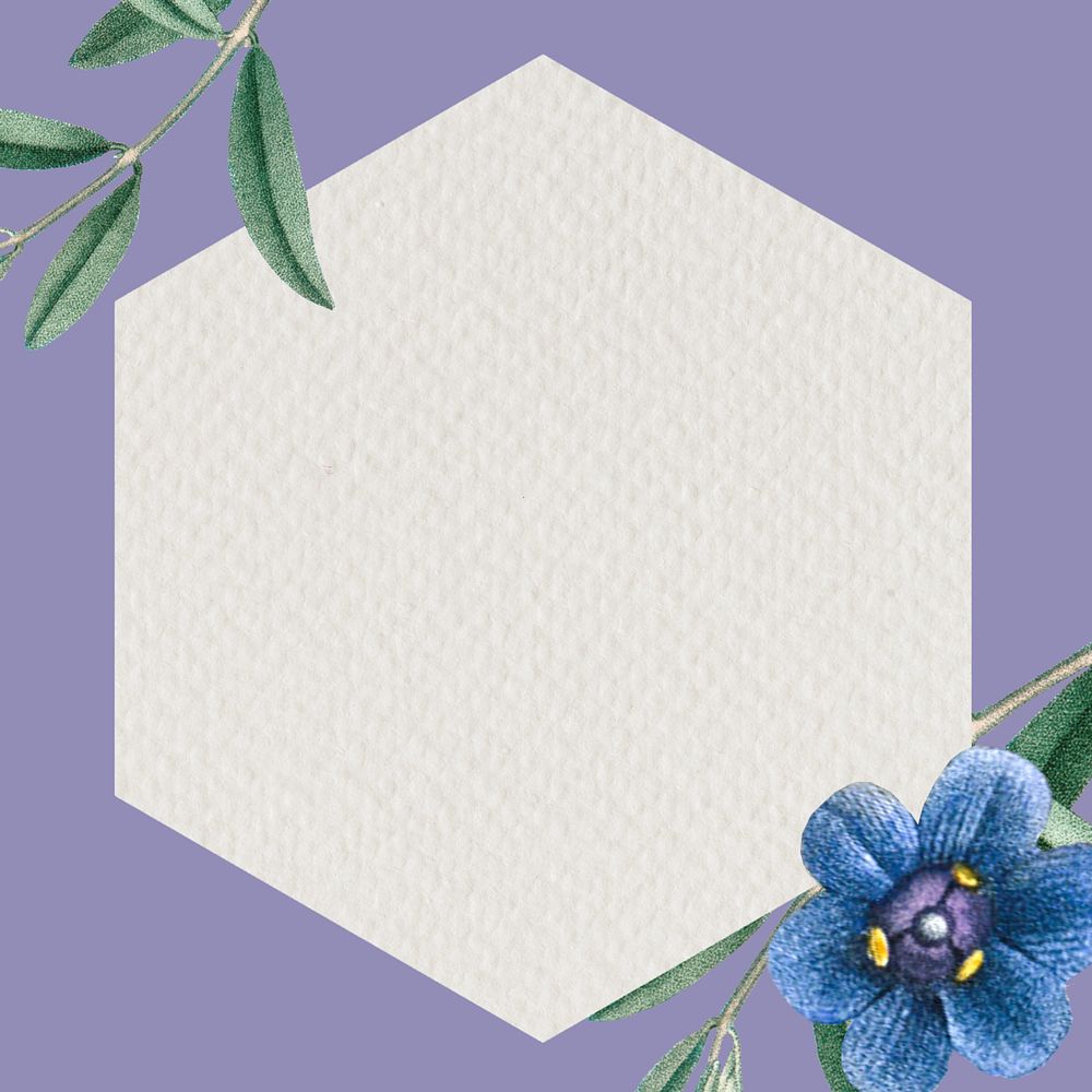 Floral frame background, editable purple design