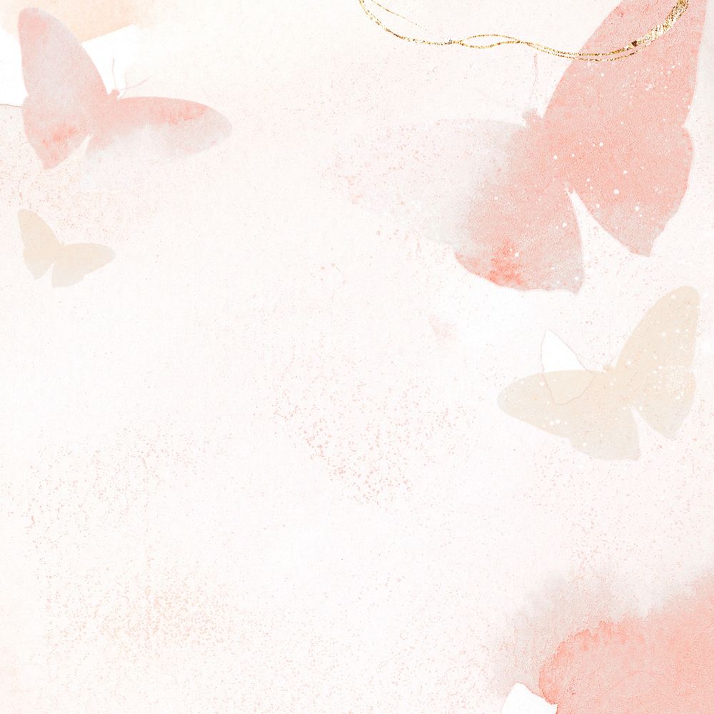 Butterfly background watercolor border, editable design