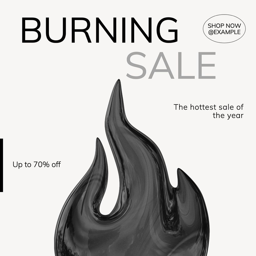 Big sale Instagram post template, editable text
