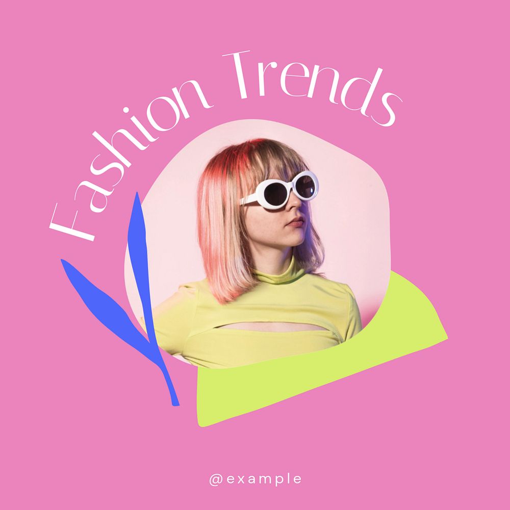 Fashion trends Instagram post template, editable text