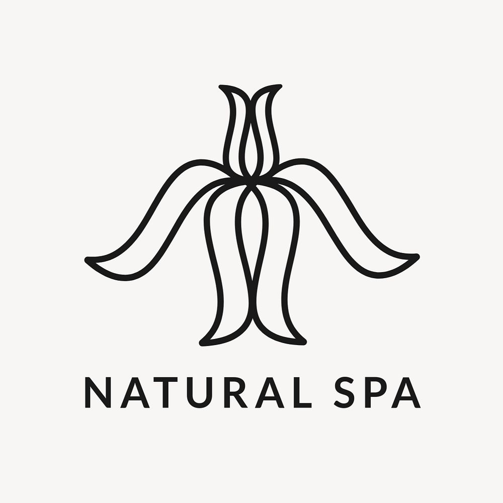 Modern spa logo template, editable design