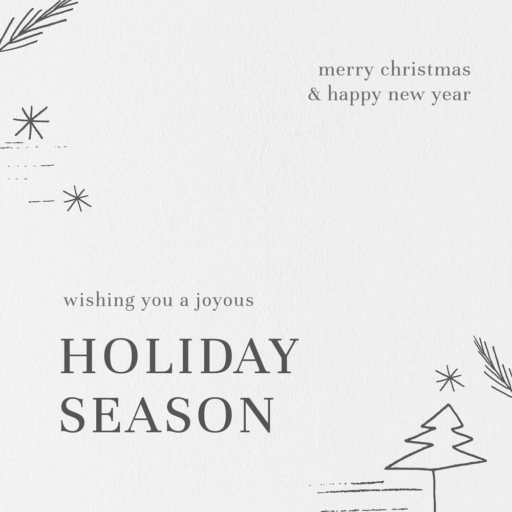 Christmas greeting Instagram post template, editable design