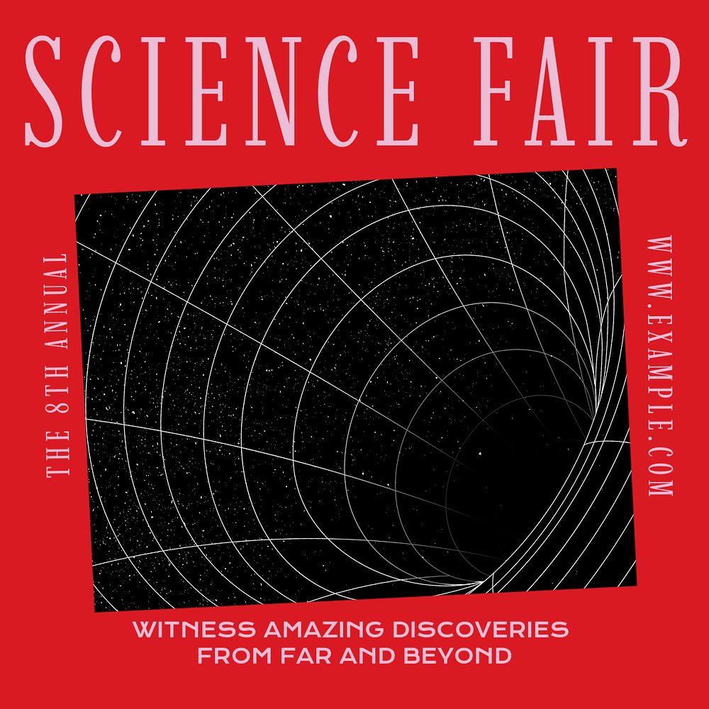 Science fair Instagram post template, editable design