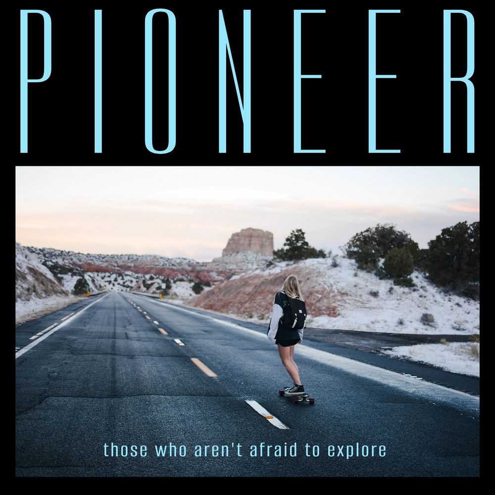 Pioneer Instagram post template, editable design