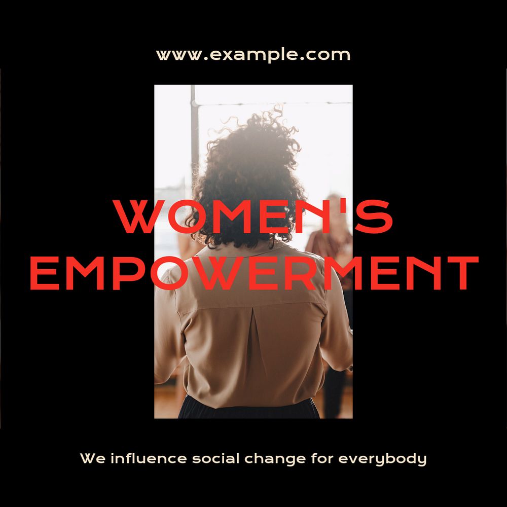 Women's empowerment Instagram post template, editable design