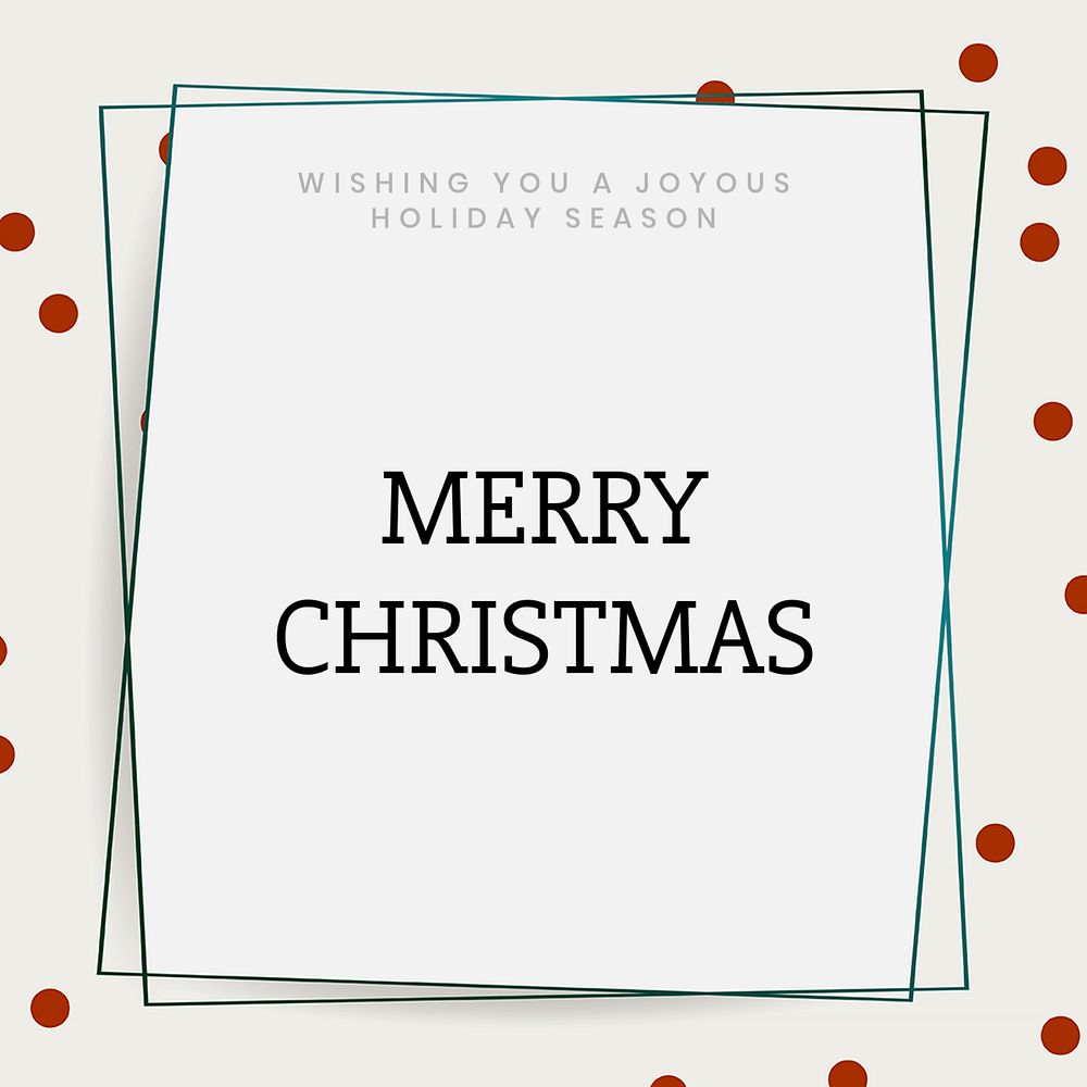 Christmas greeting Instagram post template, editable design