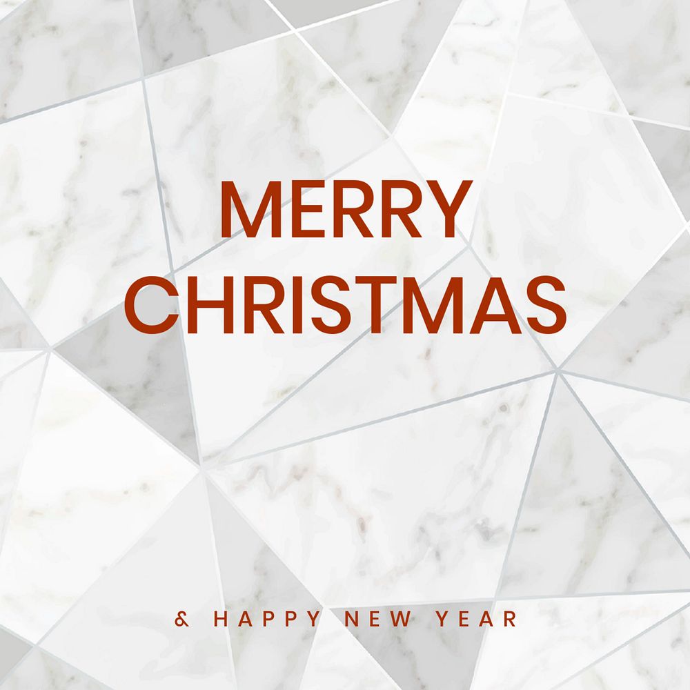 Merry Christmas Instagram post template, editable design