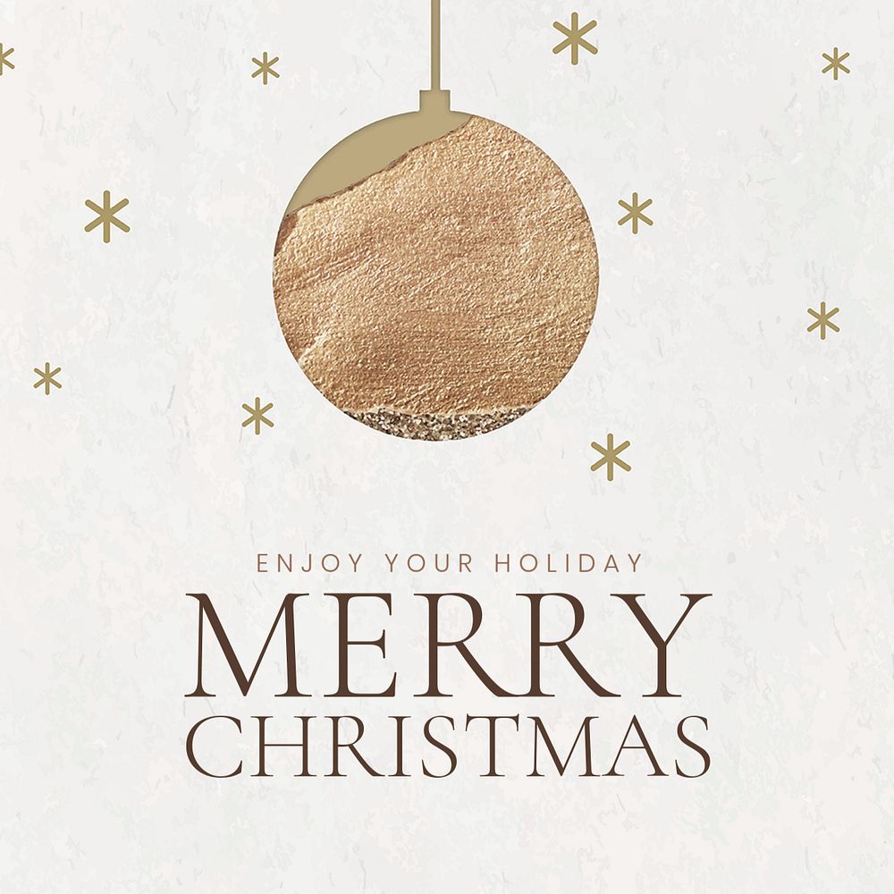 Christmas greeting Instagram post template, editable design