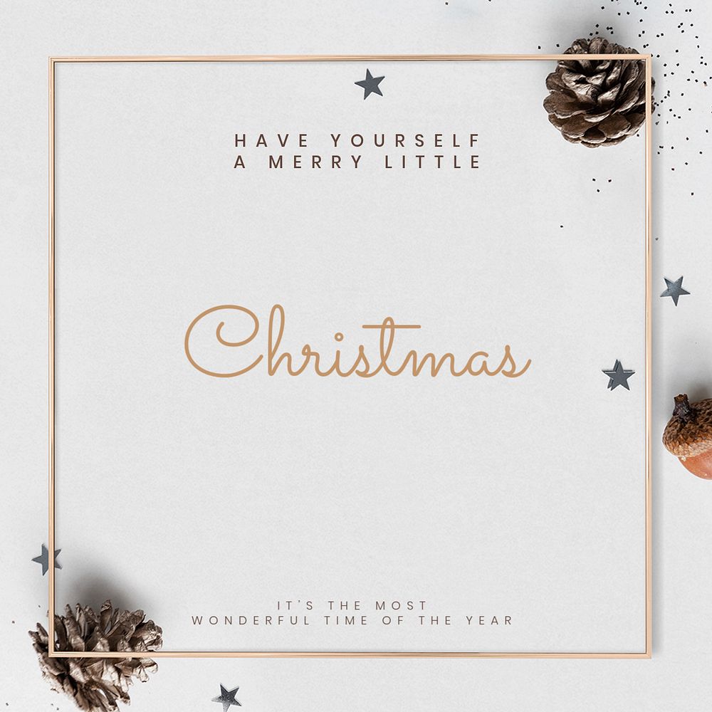 Christmas greeting Instagram post template, editable design