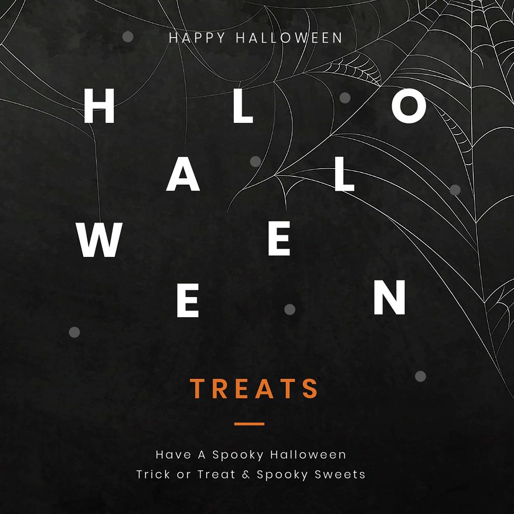 Happy halloween Instagram post template, editable design