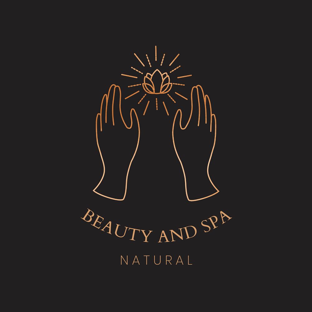 Beauty and spa logo template, editable design