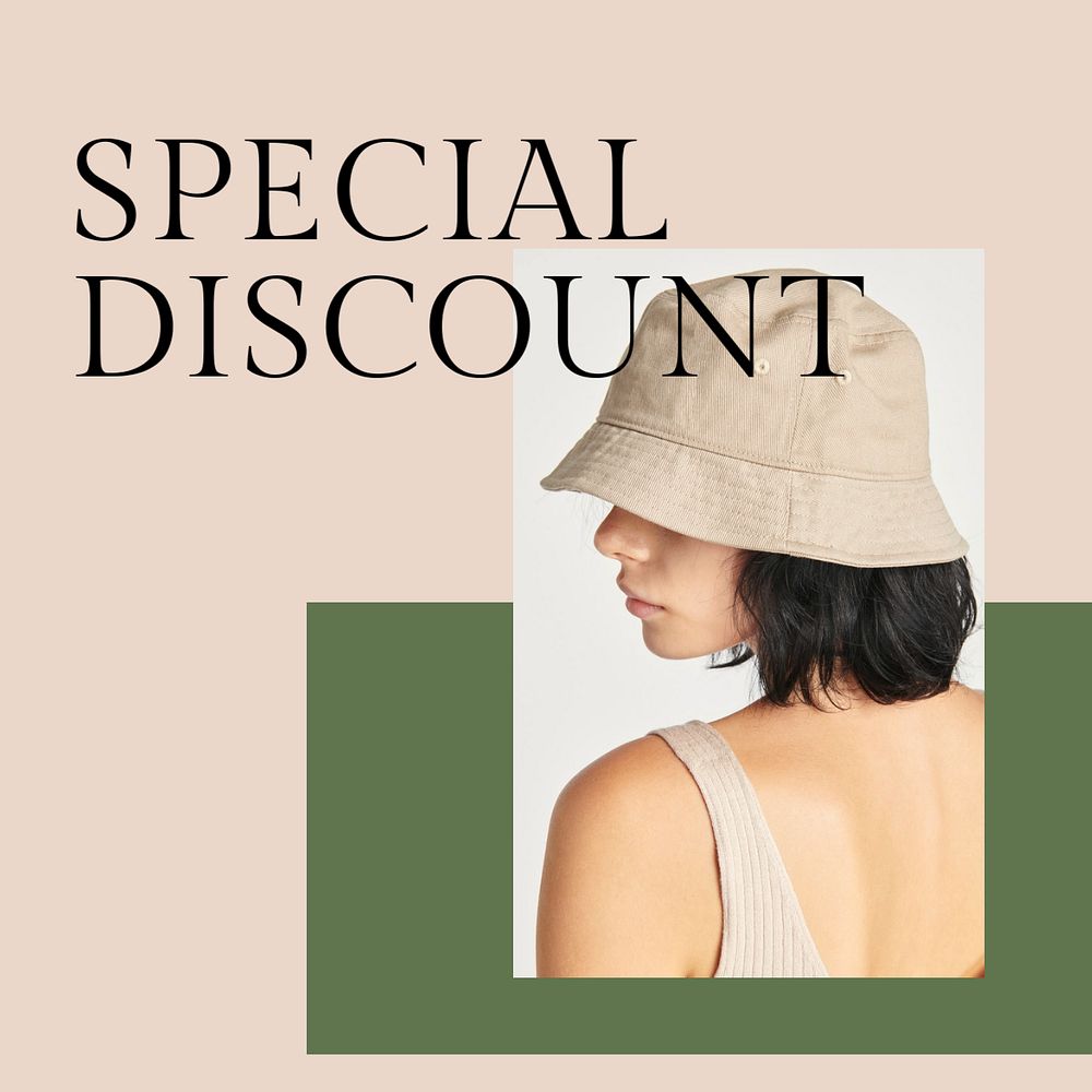 Special discount Instagram post template, editable design