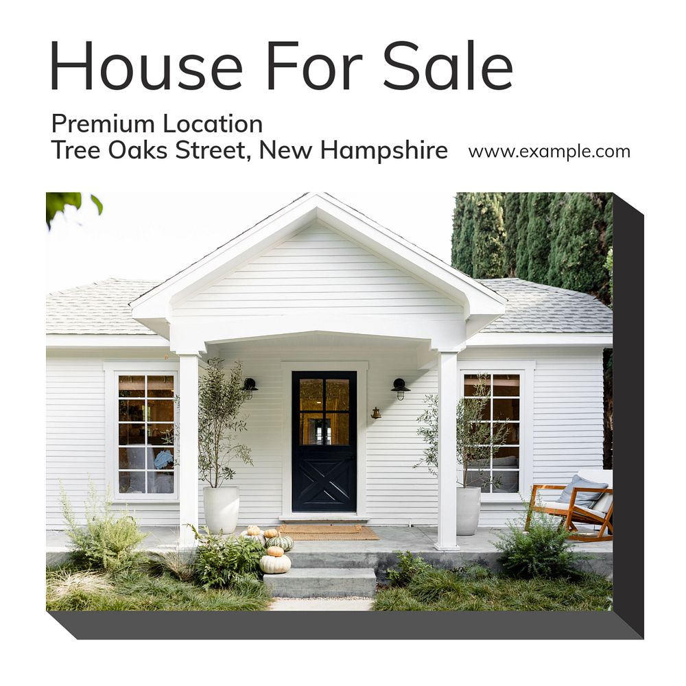 House for sale Instagram post template, editable design