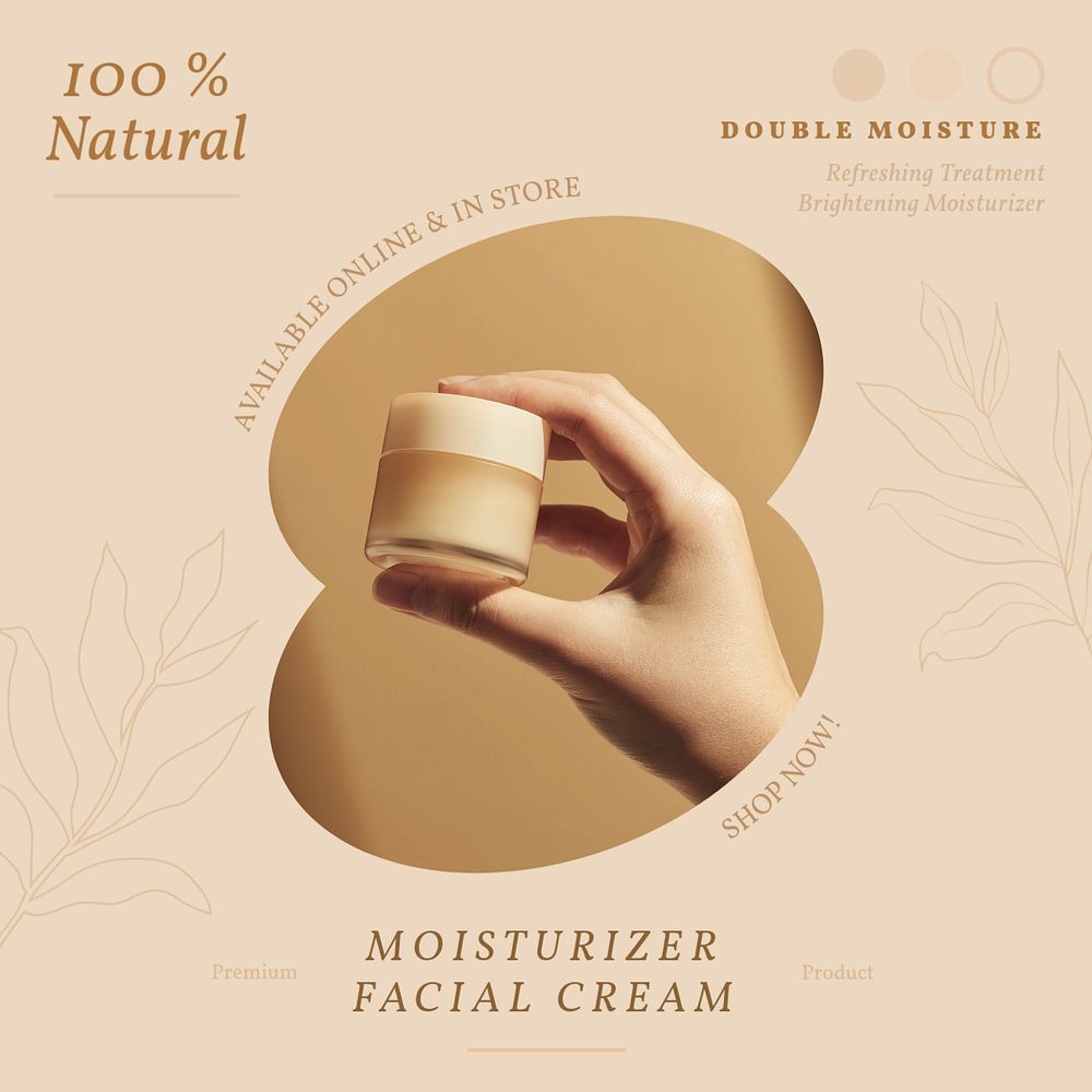 Skincare sale  Instagram post template, editable design