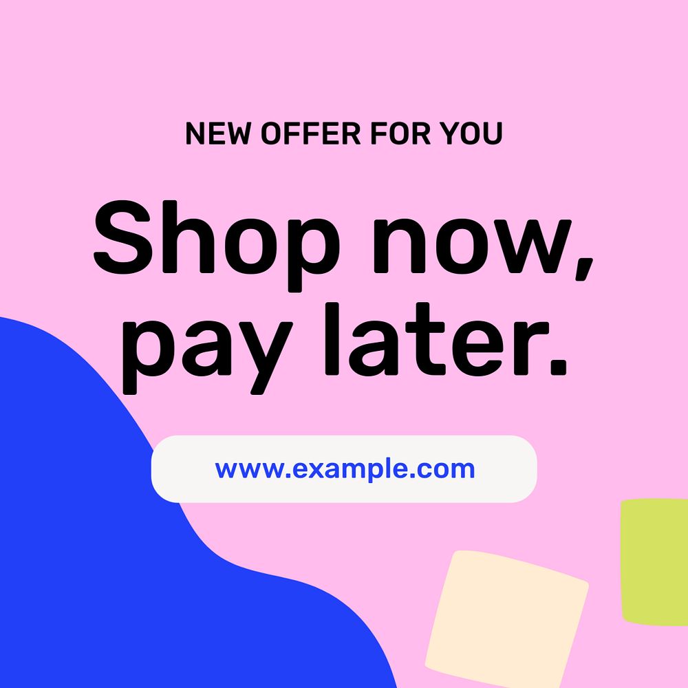 Shop promotion Instagram post template, editable design