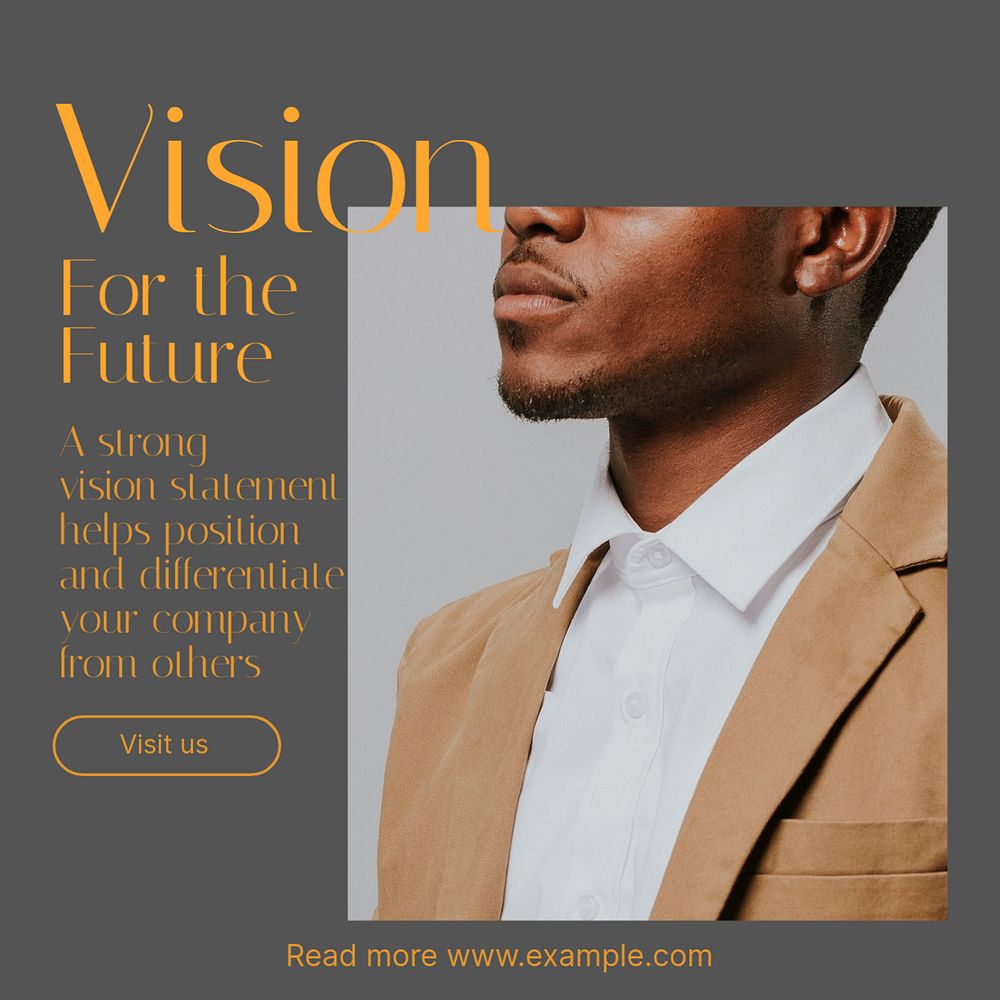 Vision for the future Instagram post template, editable design