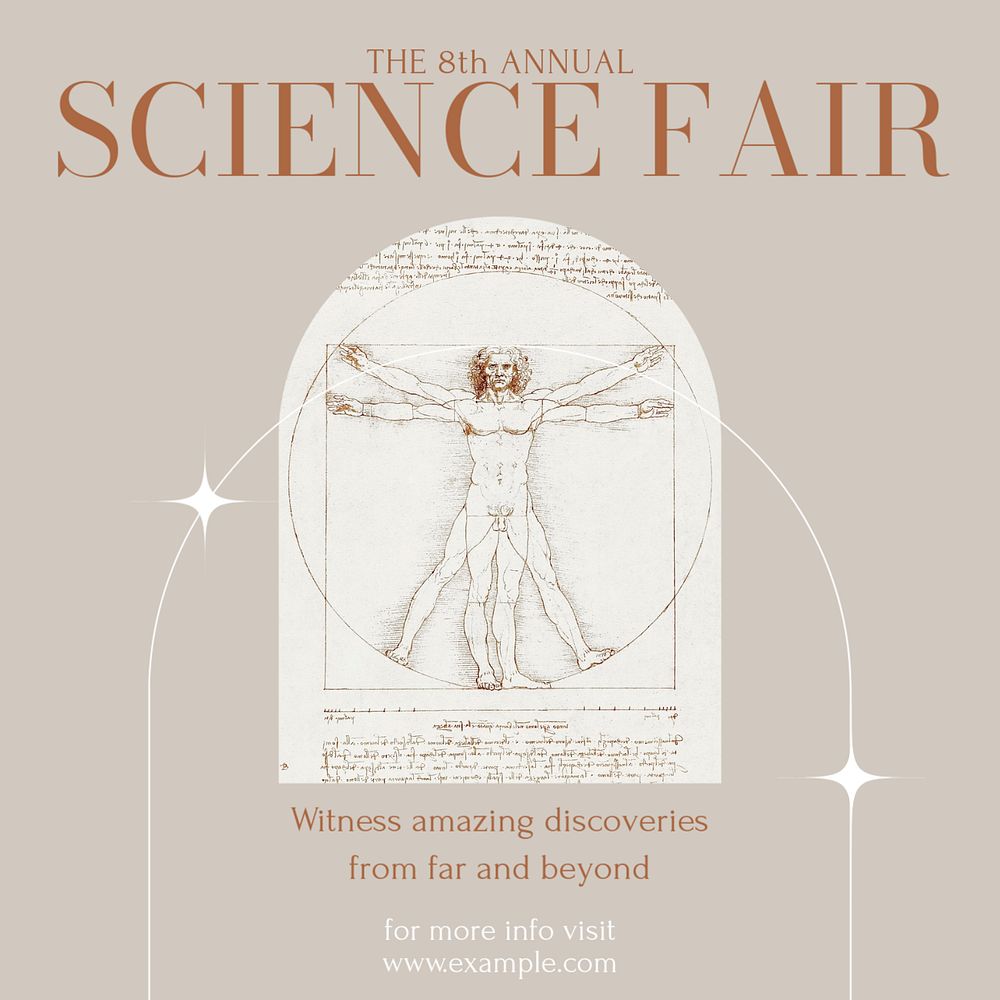 Science fair Instagram post template, editable design