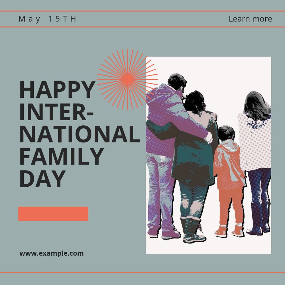 International Family Day Instagram post template, editable design