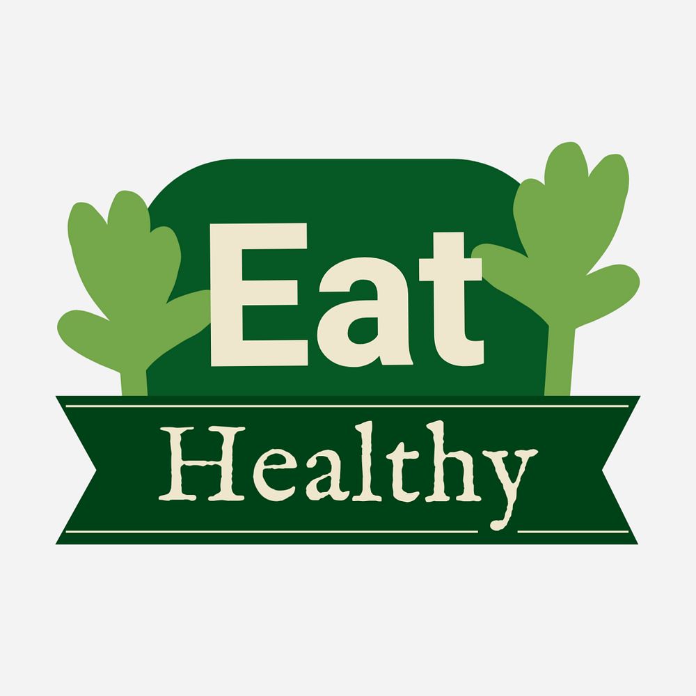 Eat healthy logo template, food branding, editable design